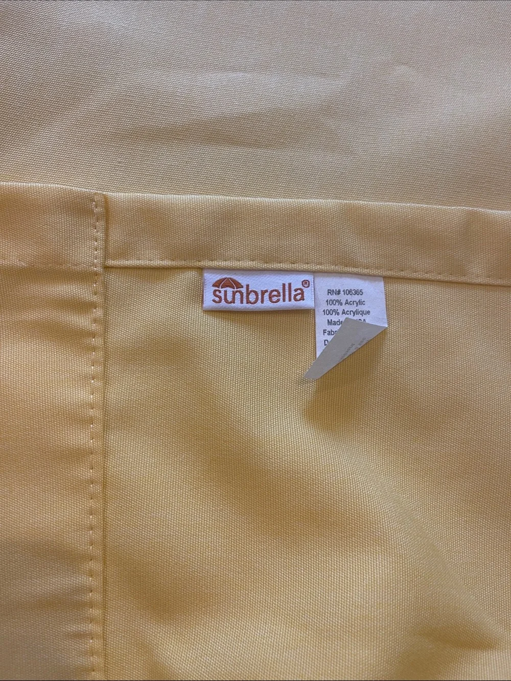 Yellow Sunbrella Grommet Curtain Panel (x4) with Silver Eyelets 84Lx52W